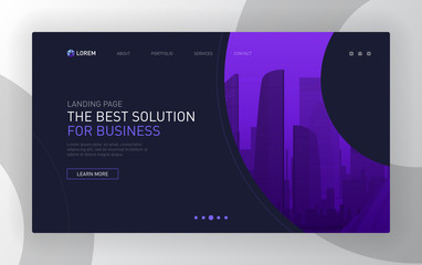 Landing page template for business
