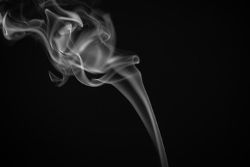 Smoke on black background