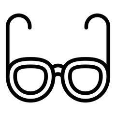 Poster - Classic eyeglasses icon. Outline classic eyeglasses vector icon for web design isolated on white background