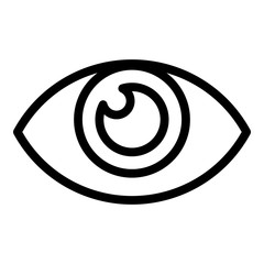 Poster - Optical eye view icon. Outline optical eye view vector icon for web design isolated on white background