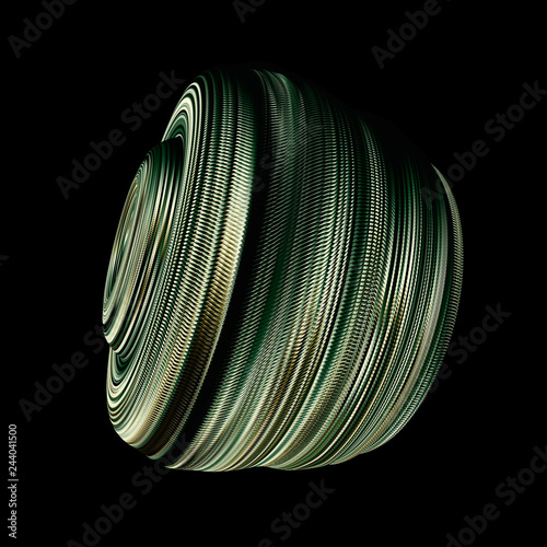 Fotografía Braided Flexible Connector Isolated On Black Background