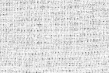 Poster - White linen canvas. The background image, texture.