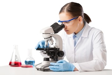 Wall Mural - woman scientist.