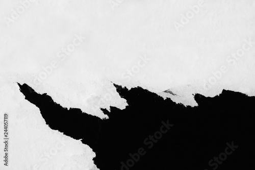 Fotomural Blank white creased crumpled paper texture background old grunge ripped torn vin