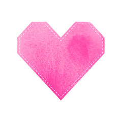 Pink heart pattern shapes on white background