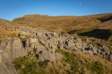 A Circular walk to Ingleborough and Whernsin the Yorkshire Dales. Head along Southerscales Scars and Humphrey Bottom two of the  3 Peaks challenge.