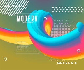 Aufkleber - Creative geometric wallpaper. Trendy gradient shapes composition