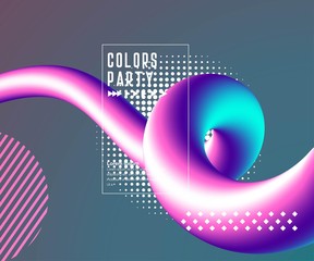 Aufkleber - Abstract color liquid shapes - Vector