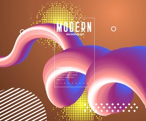 Aufkleber - Abstract color liquid shapes - Vector