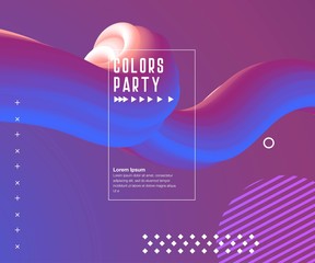 Aufkleber - Abstract color liquid shapes - Vector