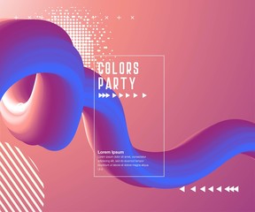 Aufkleber - Abstract color liquid shapes - Vector