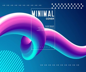 Aufkleber - Liquid color shapes for composition backgrounds. Trendy abstract covers. Futuristic design posters