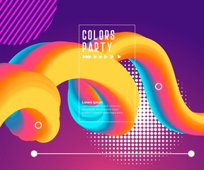 Aufkleber - Liquid color shapes for composition backgrounds. Trendy abstract covers. Futuristic design posters