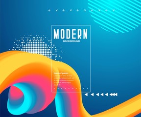 Aufkleber - Liquid color shapes for composition backgrounds. Trendy abstract covers. Futuristic design posters