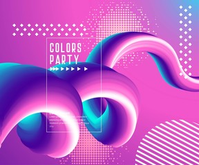 Aufkleber - Liquid color shapes for composition backgrounds. Trendy abstract covers. Futuristic design posters