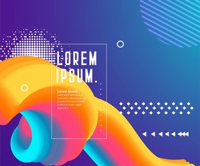 Aufkleber - Liquid color background design. Fluid gradient shapes composition