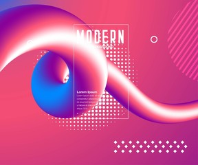Aufkleber - Liquid color background design. Fluid gradient shapes composition