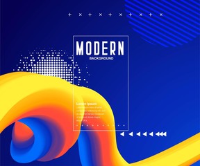 Aufkleber - Liquid color background design. Fluid gradient shapes composition