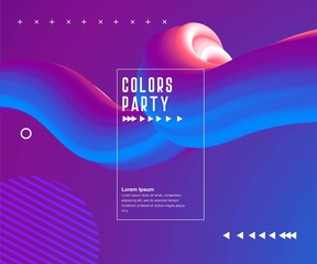 Aufkleber - Liquid color background design. Fluid gradient shapes composition