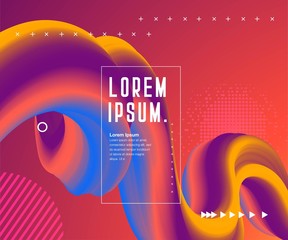 Aufkleber - Liquid color background design. Fluid gradient shapes composition