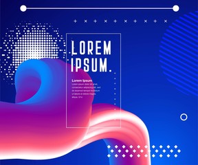Aufkleber - Liquid color background design. Fluid gradient shapes composition
