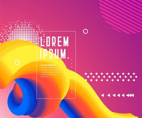 Aufkleber - Liquid color background design. Fluid gradient shapes composition