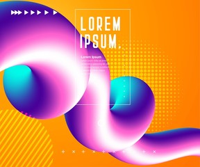Aufkleber - Liquid color background design. Fluid gradient shapes composition