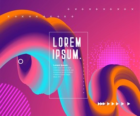 Aufkleber - Liquid color background design. Fluid gradient shapes composition