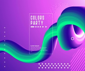Aufkleber - Liquid color background design. Fluid gradient shapes composition