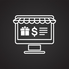 Fototapete - Online shopping icon on white background for graphic and web design, Modern simple vector sign. Internet concept. Trendy symbol for website design web button or mobile app