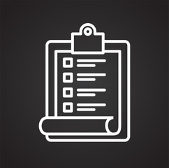 Fototapete - Online shopping list icon on white background for graphic and web design, Modern simple vector sign. Internet concept. Trendy symbol for website design web button or mobile app