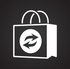 Fototapete - Online shopping bag icon on white background for graphic and web design, Modern simple vector sign. Internet concept. Trendy symbol for website design web button or mobile app