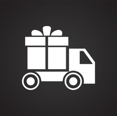 Fototapete - Online shopping delivery box icon on white background for graphic and web design, Modern simple vector sign. Internet concept. Trendy symbol for website design web button or mobile app