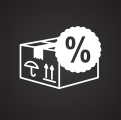 Fototapete - Online shopping delivery box icon on white background for graphic and web design, Modern simple vector sign. Internet concept. Trendy symbol for website design web button or mobile app