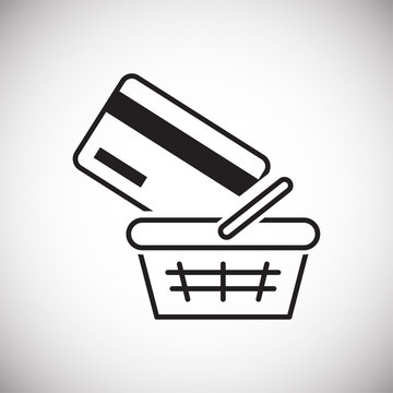 Online shopping icon on white background for graphic and web design, Modern simple vector sign. Internet concept. Trendy symbol for website design web button or mobile app