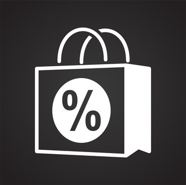 Online shopping bag icon on white background for graphic and web design, Modern simple vector sign. Internet concept. Trendy symbol for website design web button or mobile app