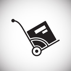 Fototapete - Online shopping cart icon on white background for graphic and web design, Modern simple vector sign. Internet concept. Trendy symbol for website design web button or mobile app