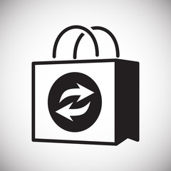 Fototapete - Online shopping bag icon on white background for graphic and web design, Modern simple vector sign. Internet concept. Trendy symbol for website design web button or mobile app