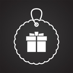 Fototapete - Online shopping gift box tag icon on white background for graphic and web design, Modern simple vector sign. Internet concept. Trendy symbol for website design web button or mobile app