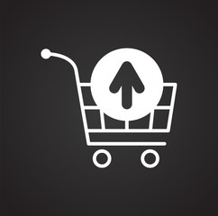 Fototapete - Online shopping cart remove icon on white background for graphic and web design, Modern simple vector sign. Internet concept. Trendy symbol for website design web button or mobile app