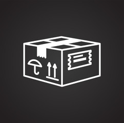 Fototapete - Online shopping delivery box icon on white background for graphic and web design, Modern simple vector sign. Internet concept. Trendy symbol for website design web button or mobile app