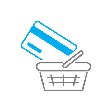 Online shopping icon on white background for graphic and web design, Modern simple vector sign. Internet concept. Trendy symbol for website design web button or mobile app