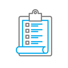 Fototapete - Online shopping list icon on white background for graphic and web design, Modern simple vector sign. Internet concept. Trendy symbol for website design web button or mobile app