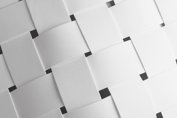 Pattern of white elements intertwined, abstract background