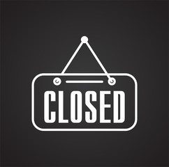 Fototapete - Online shopping closet tab icon on black background for graphic and web design, Modern simple vector sign. Internet concept. Trendy symbol for website design web button or mobile app