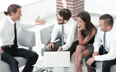 Wall Mural - Manager and business team discussing business issues