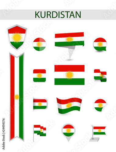 Valokuva  Kurdistan Flat Flag Collection