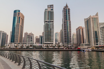 Wall Mural - DUBAI, UAE - MARCH 12, 2017: High rise buildings of Dubai Marina,