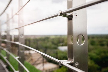 Frameless stainless steel terrace railing