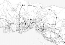 Area Map Of Istanbul, Turkey